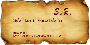 Sátori Ruszlán névjegykártya